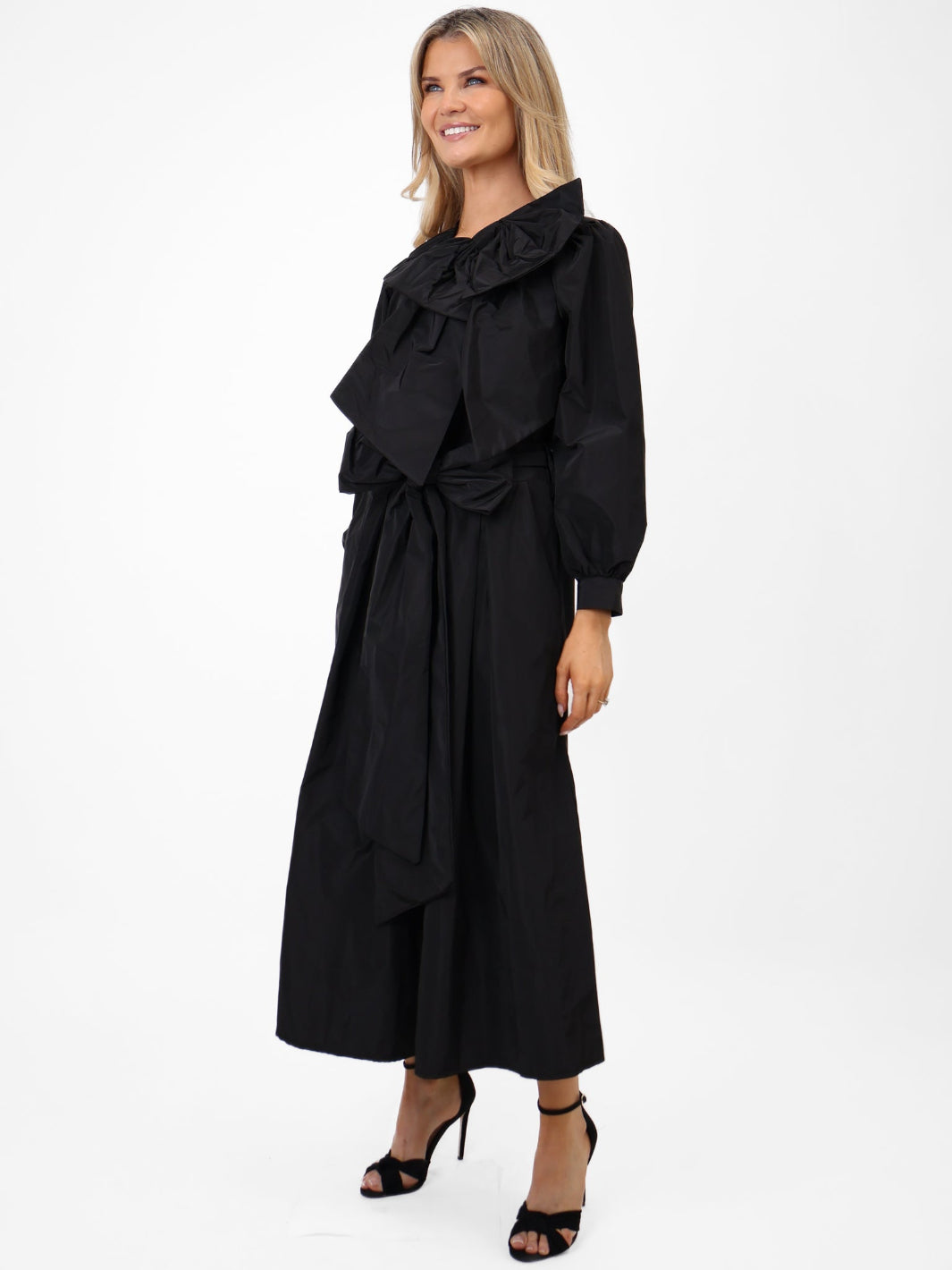 Kate & Pippa Aria Taffeta Top In Black-Nicola Ross