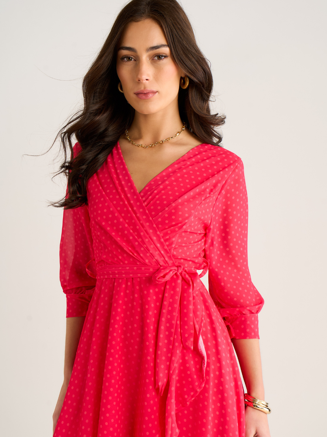 Kate & Pippa Ballerina Midi Dress In Coral Print-Occasion Wear-Guest of the wedding-Nicola Ross