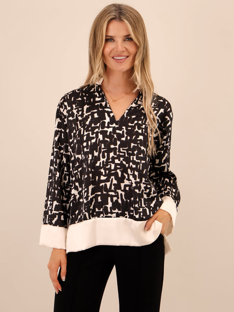 Kate & Pippa Barca Top In Black-Nicola Ross