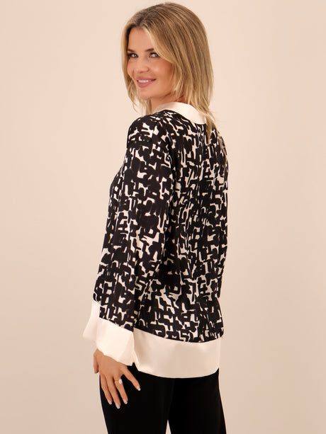 Kate & Pippa Barca Top In Black-Nicola Ross