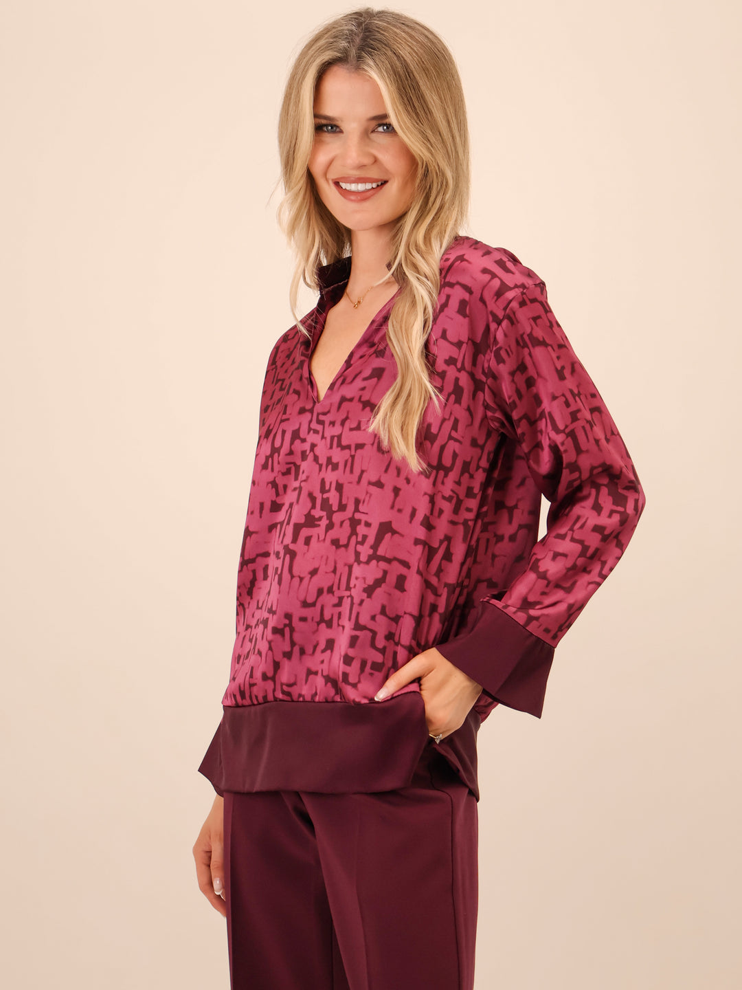 Kate & Pippa Barca Top In Pink-Nicola Ross