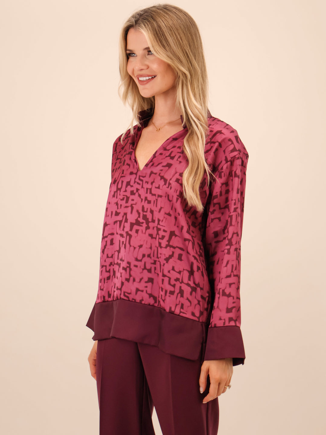 Kate & Pippa Barca Top In Pink-Nicola Ross