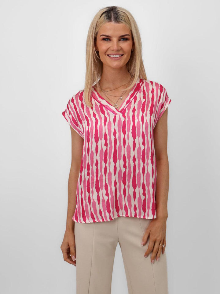Kate & Pippa Becky Top In Pink-Nicola Ross