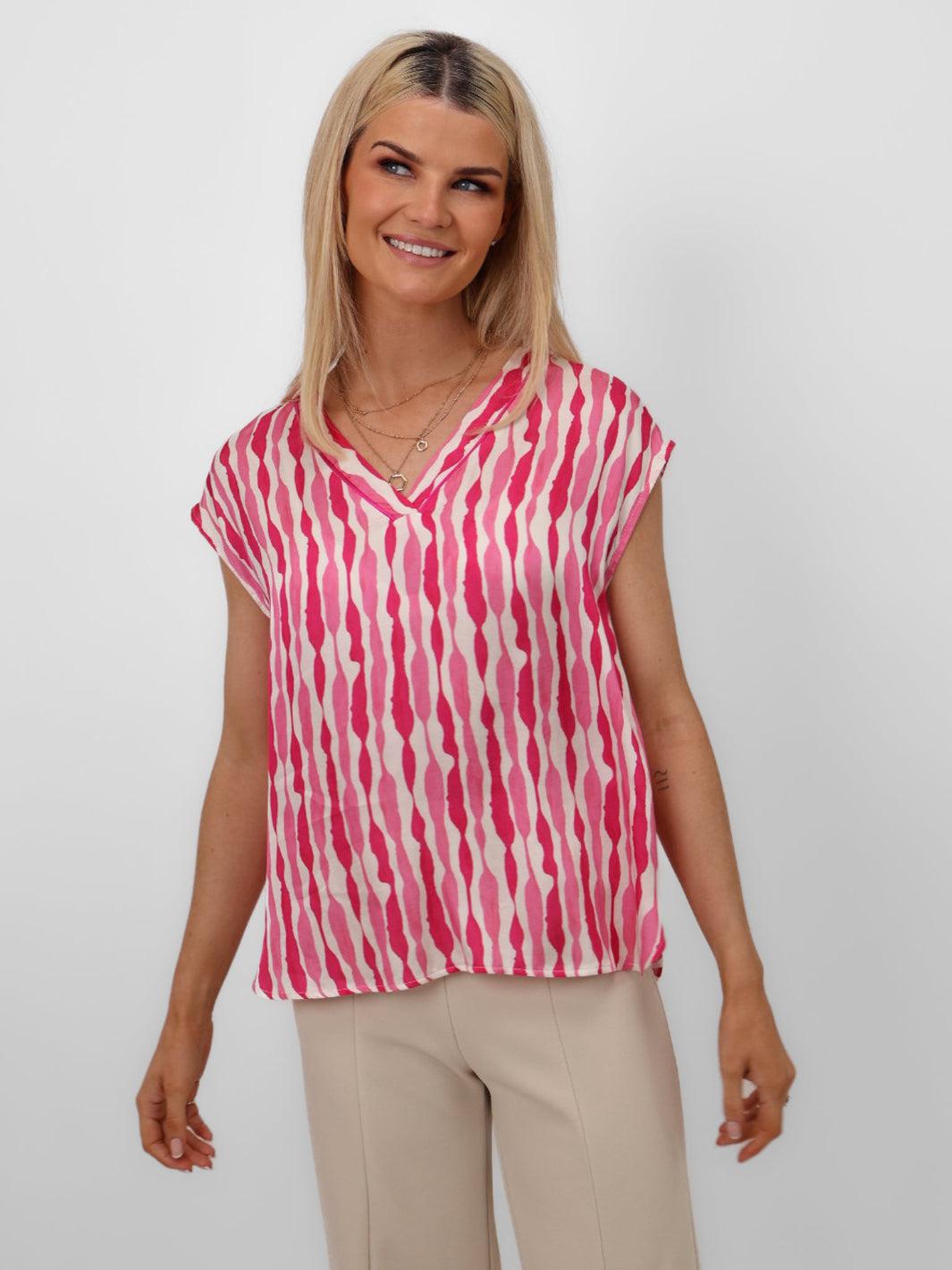 Kate & Pippa Becky Top In Pink-Nicola Ross
