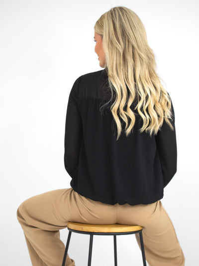 Kate & Pippa Bella Band Top In Black-Nicola Ross