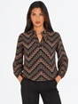 Kate & Pippa Bella Band Top In Black Geo Print-Nicola Ross