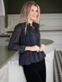 Kate & Pippa Bella Band Top In Black-Nicola Ross