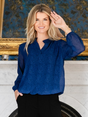 Kate & Pippa Bella Band Top In Blue-Nicola Ross