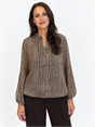 Kate & Pippa Bella Band Top In Brown Lurex Print-Nicola Ross
