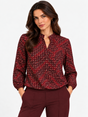 Kate & Pippa Bella Band Top In Burgundy Geo Print-Nicola Ross
