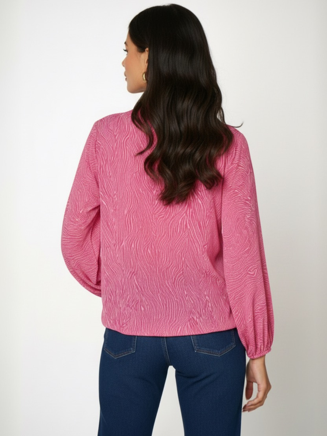 Kate & Pippa Bella Band Top In Cerise Pink Print-Nicola Ross
