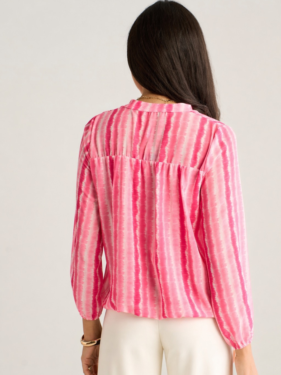 Kate & Pippa Bella Band Top In Cerise Wave Print-Nicola Ross