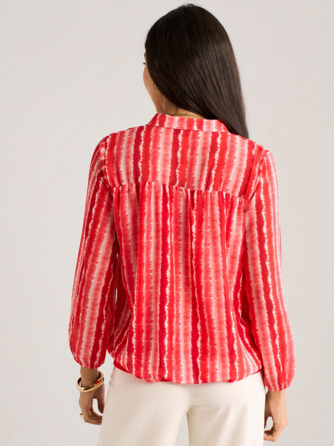 Kate & Pippa Bella Band Top In Coral Wave Print-Nicola Ross