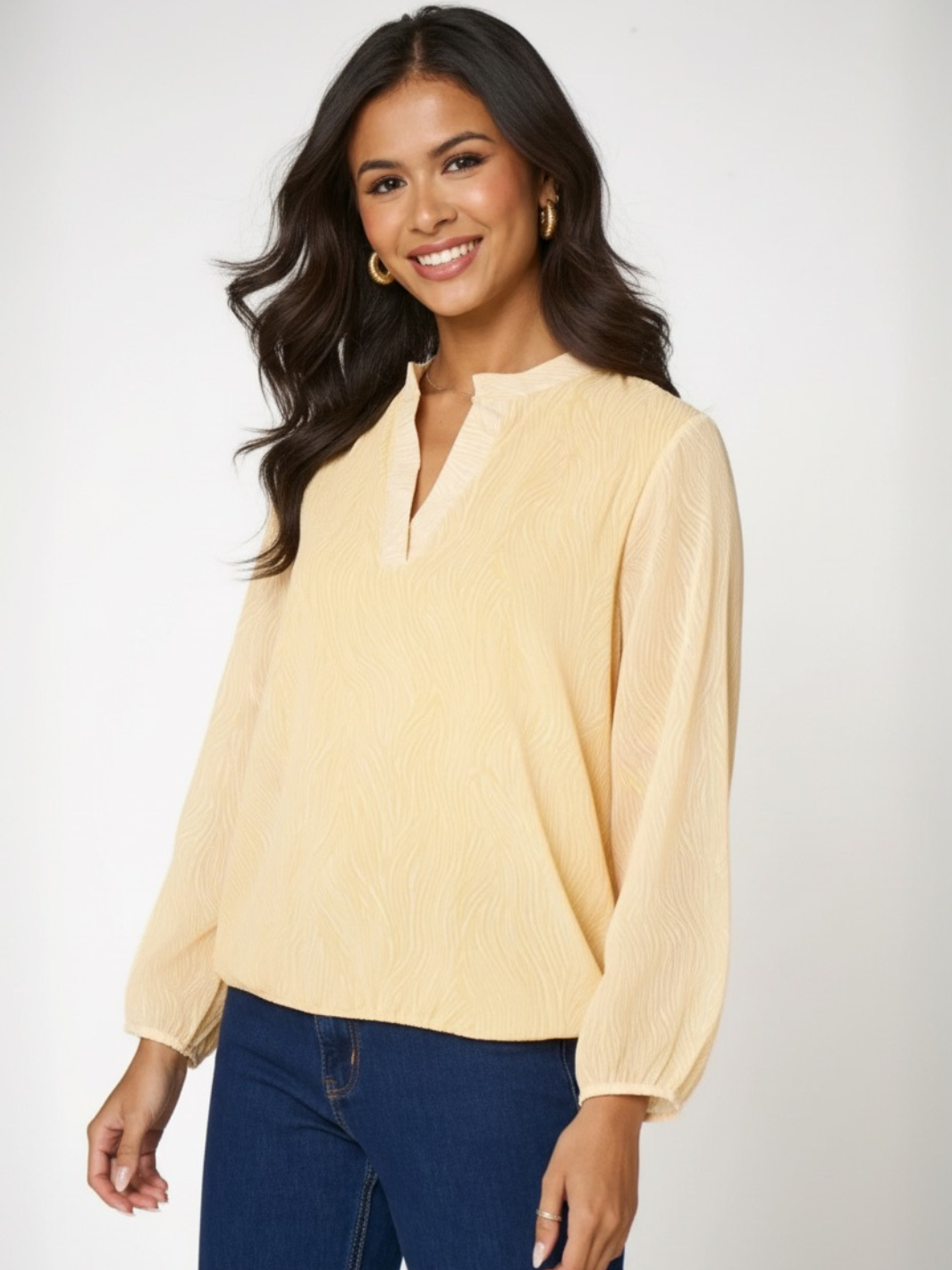 Kate & Pippa Bella Band Top In Lemon Print-Nicola Ross