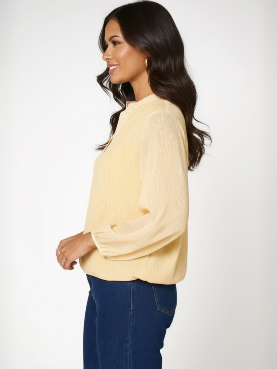 Kate & Pippa Bella Band Top In Lemon Print-Nicola Ross
