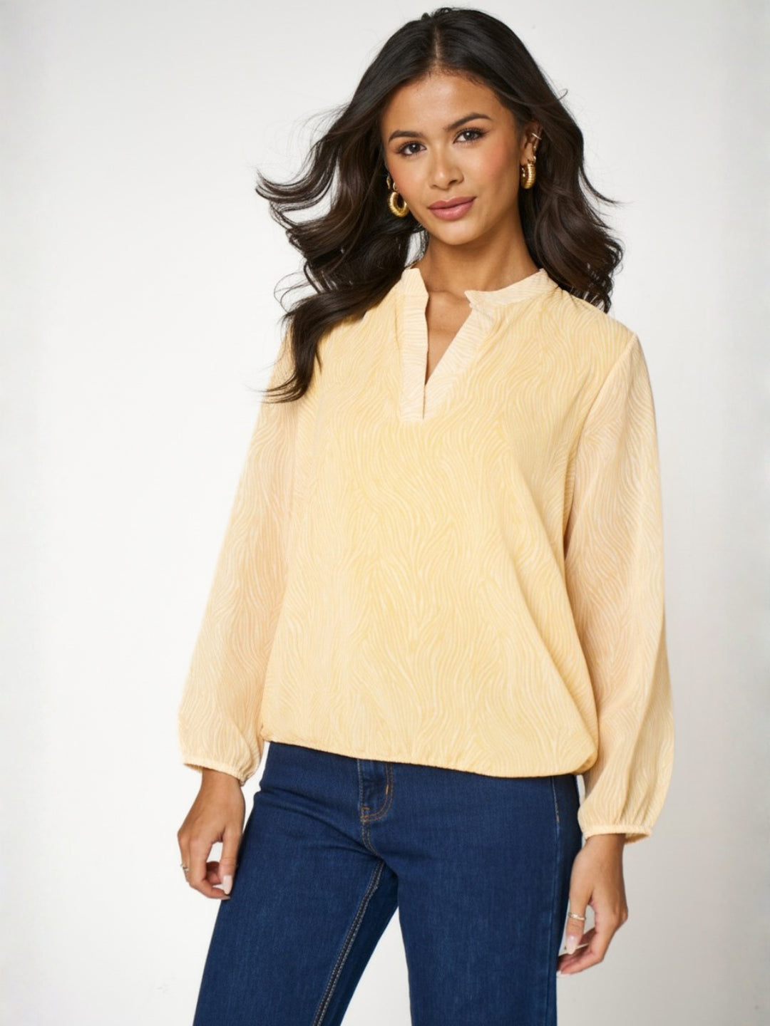 Kate & Pippa Bella Band Top In Lemon Print-Nicola Ross