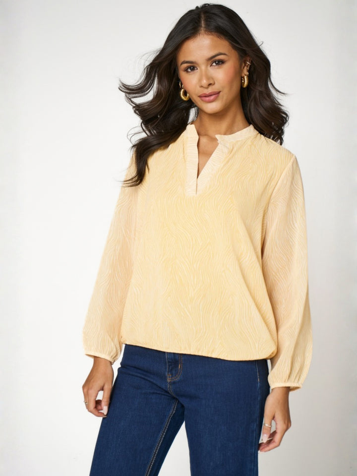Kate & Pippa Bella Band Top In Lemon Print-Nicola Ross