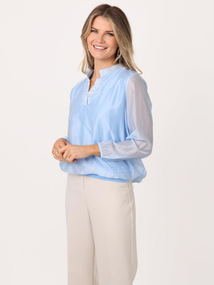 Kate & Pippa Bella Band Top In Light Blue-Nicola Ross