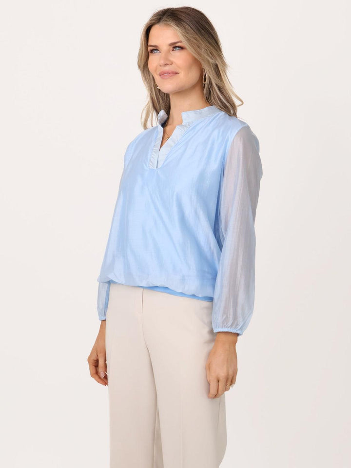 Kate & Pippa Bella Band Top In Light Blue-Nicola Ross