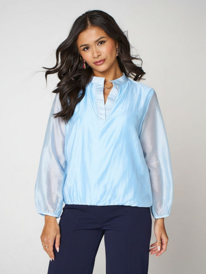 Kate & Pippa Bella Band Top In Light Blue-Nicola Ross