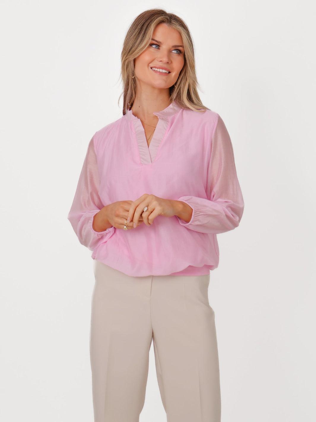 Kate & Pippa Bella Band Top In Light Pink-Nicola Ross