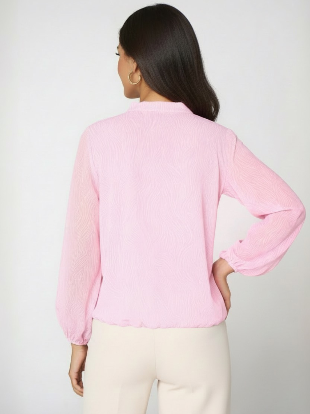 Kate & Pippa Bella Band Top In Light Pink Print-Nicola Ross