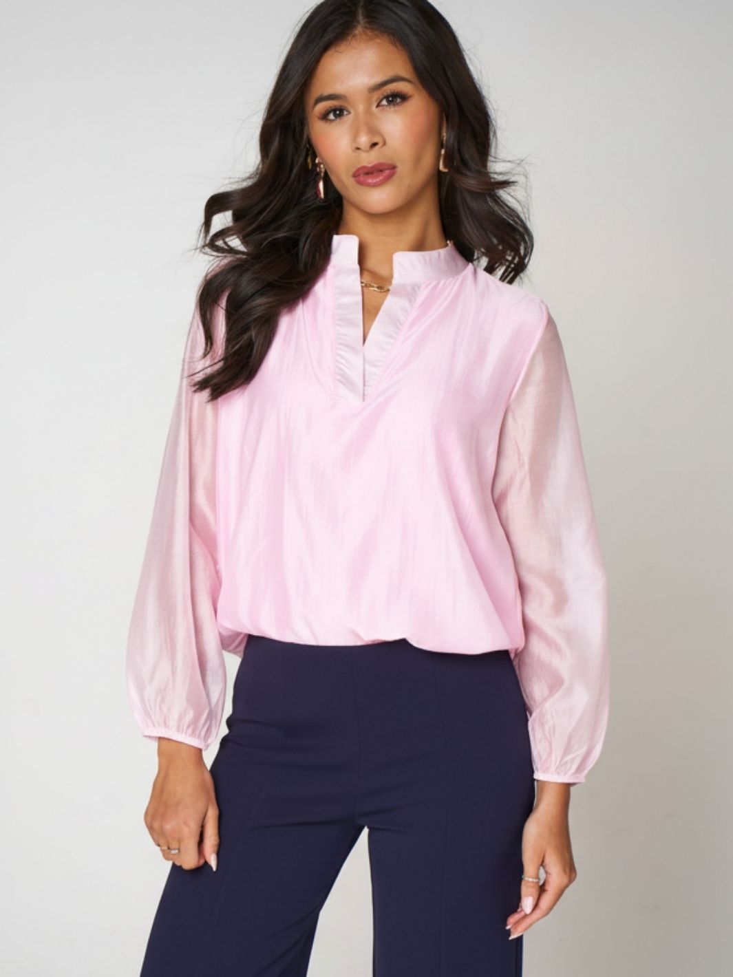 Kate & Pippa Bella Band Top In Light Pink-Nicola Ross