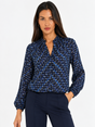 Kate & Pippa Bella Band Top In Navy Geo Print-Nicola Ross
