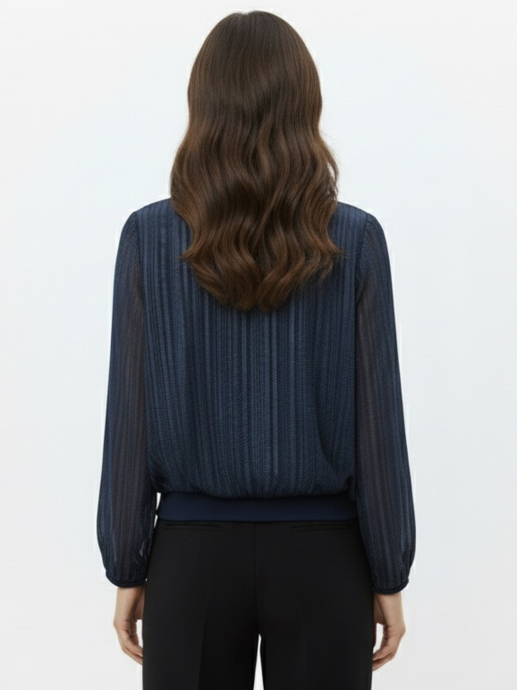 Kate & Pippa Bella Band Top In Navy Lurex Print-Nicola Ross