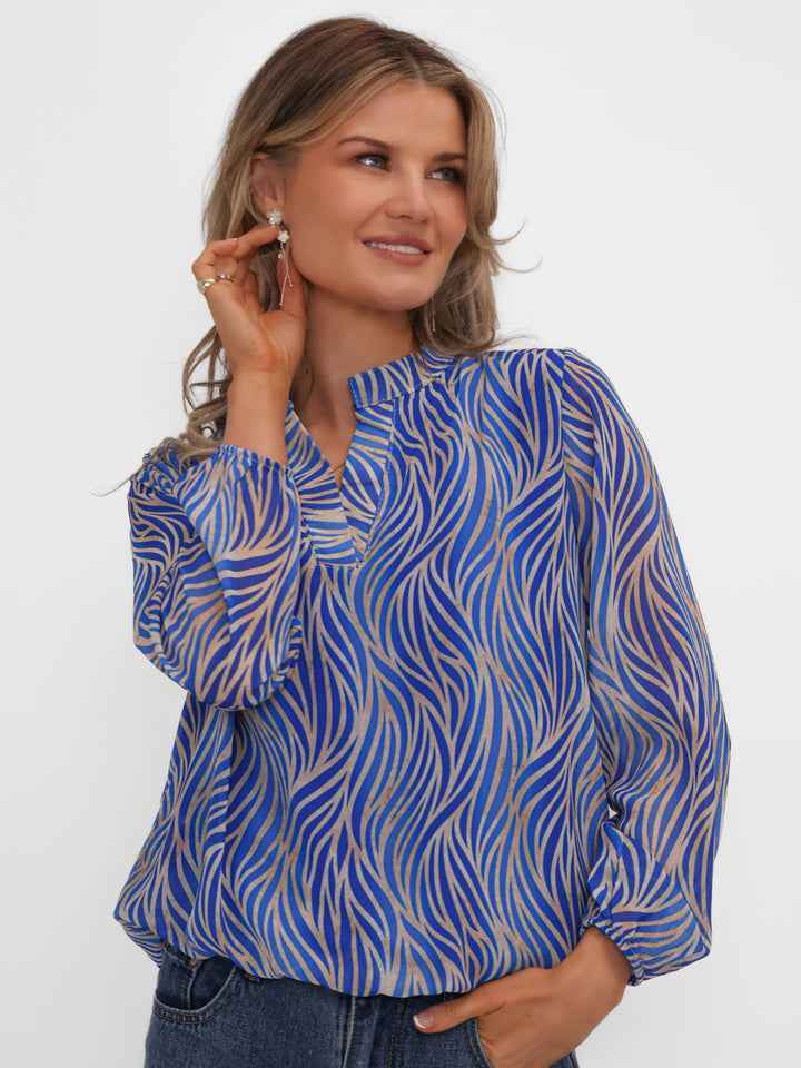 Kate & Pippa Bella Band Top In Royal Blue-Nicola Ross