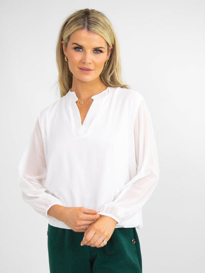 Kate & Pippa Bella Band Top In White-Nicola Ross
