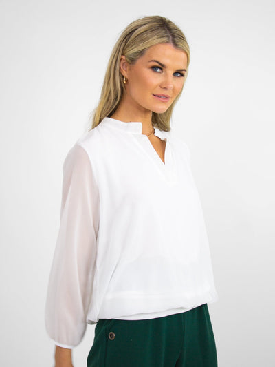 Kate & Pippa Bella Band Top In White-Nicola Ross
