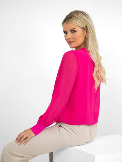 Kate & Pippa Bella Bow Band Top In Pink-Nicola Ross