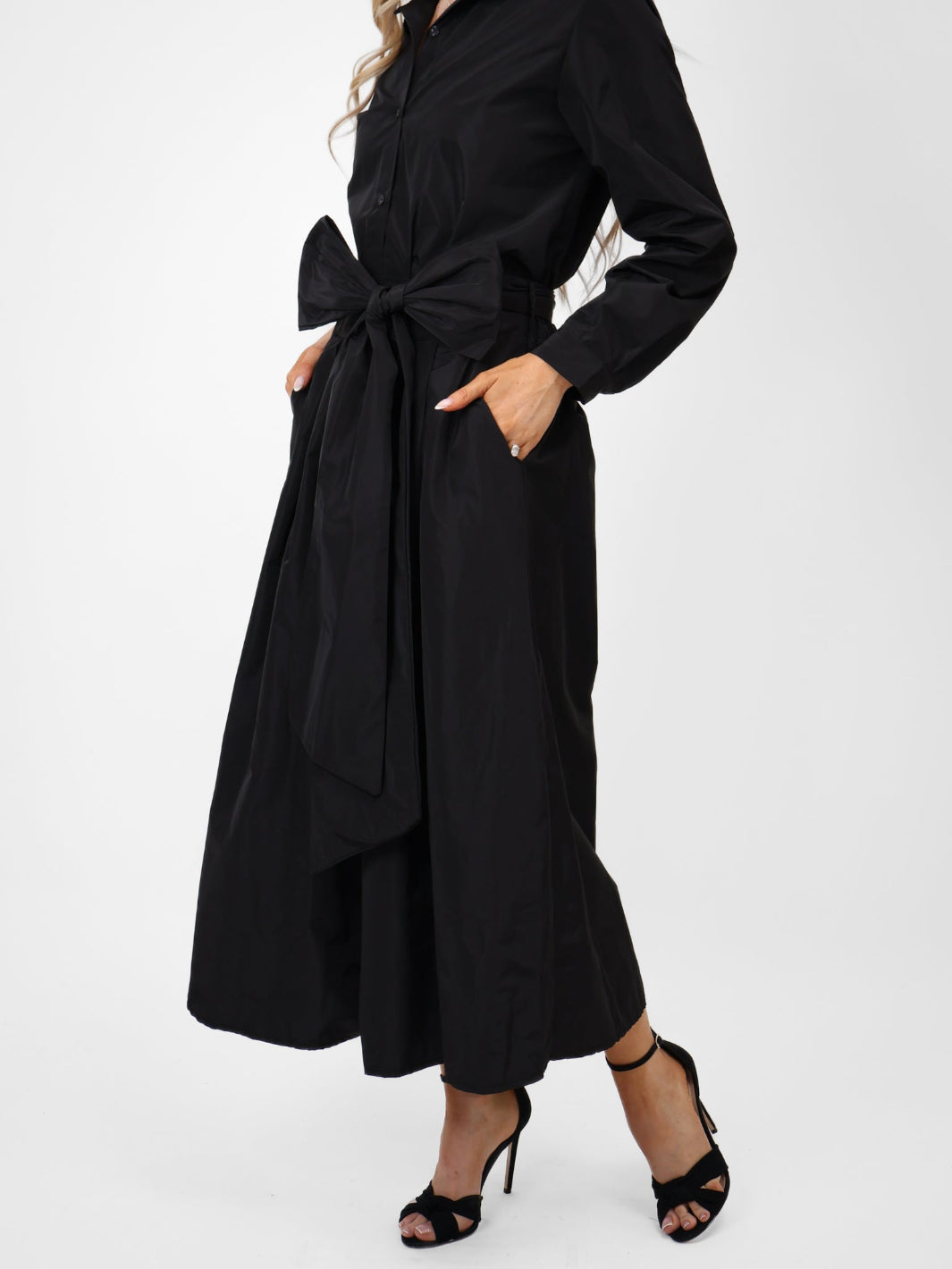 Kate & Pippa Blair Taffeta Skirt In Black-Nicola Ross