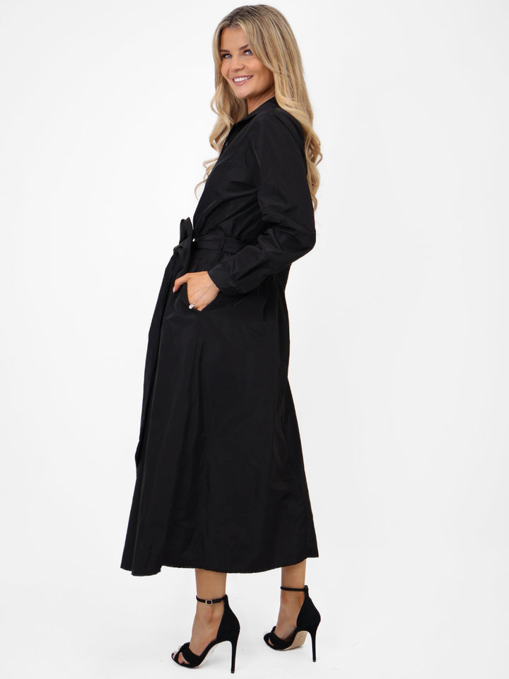 Kate & Pippa Blair Taffeta Skirt In Black-Nicola Ross