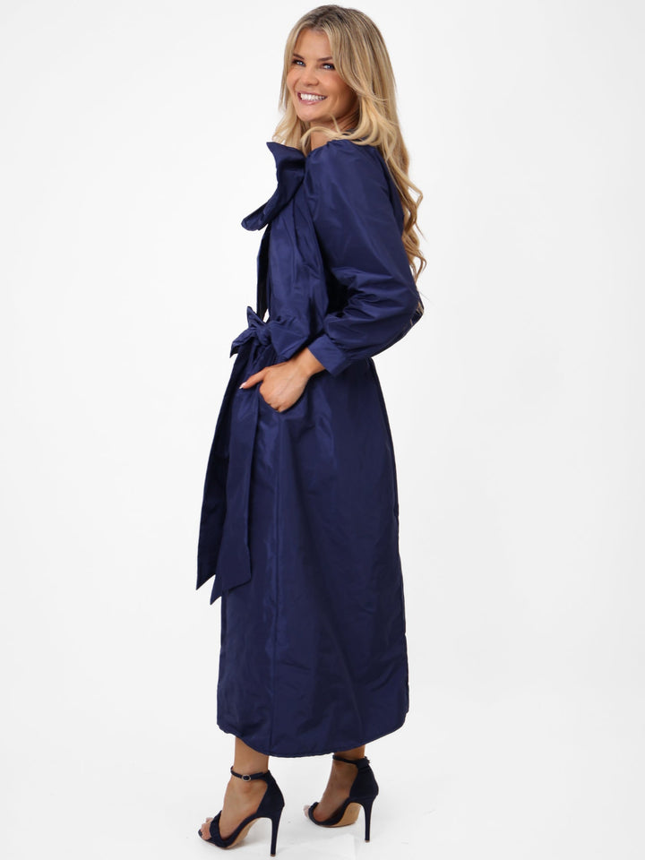 Kate & Pippa Blair Taffeta Skirt In Navy-Nicola Ross