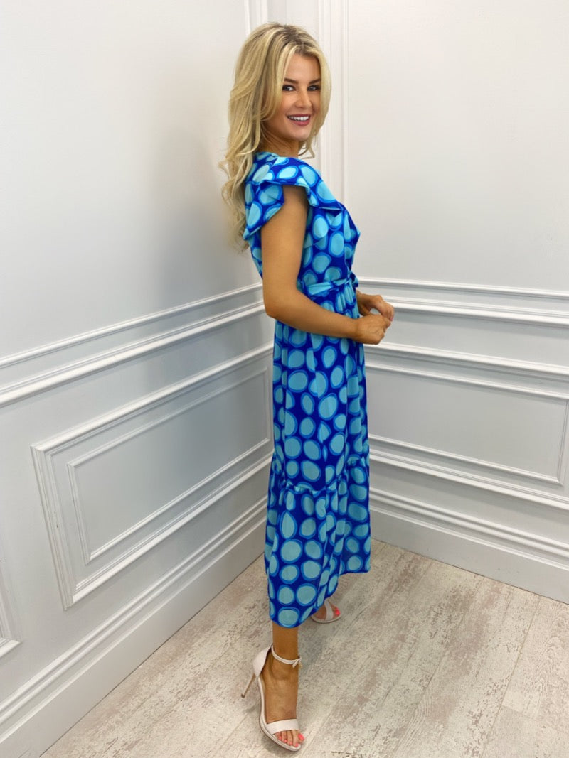Kate & Pippa Boho Venezia Midi Dress SS22 - Blue Bubble-Nicola Ross