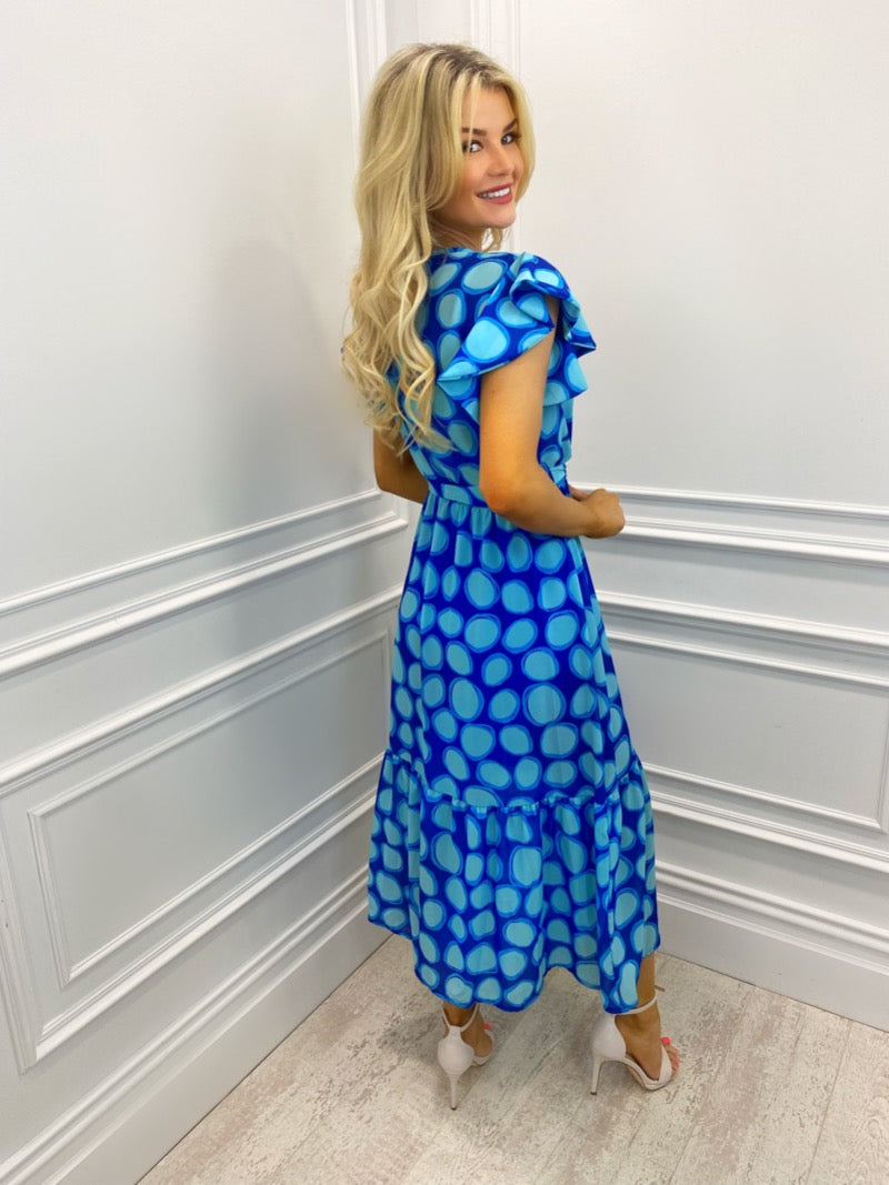 Kate & Pippa Boho Venezia Midi Dress SS22 - Blue Bubble-Nicola Ross