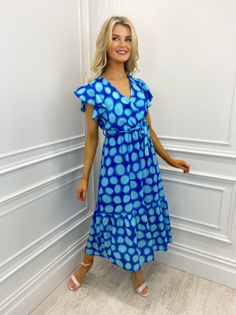 Kate & Pippa Boho Venezia Midi Dress SS22 - Blue Bubble-Nicola Ross