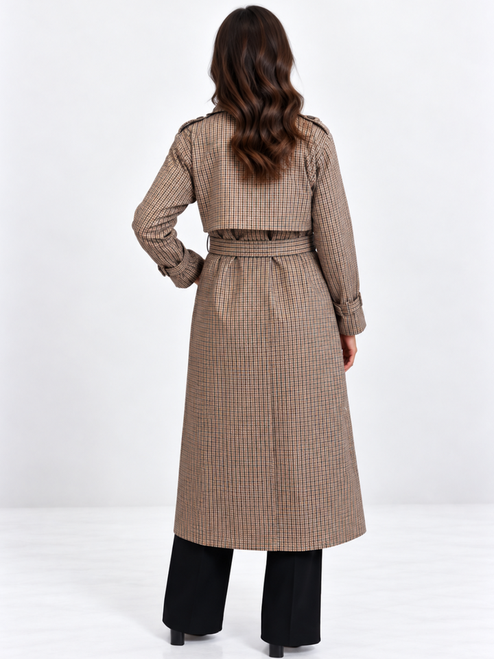 Kate & Pippa Bromley Jacket In Beige Check