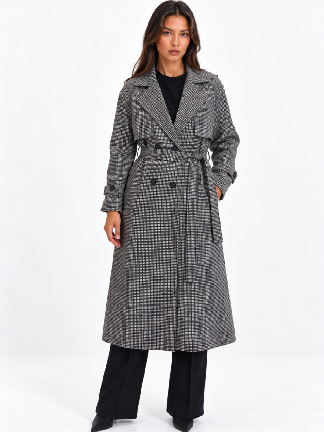 Kate & Pippa Bromley Jacket In Black Check
