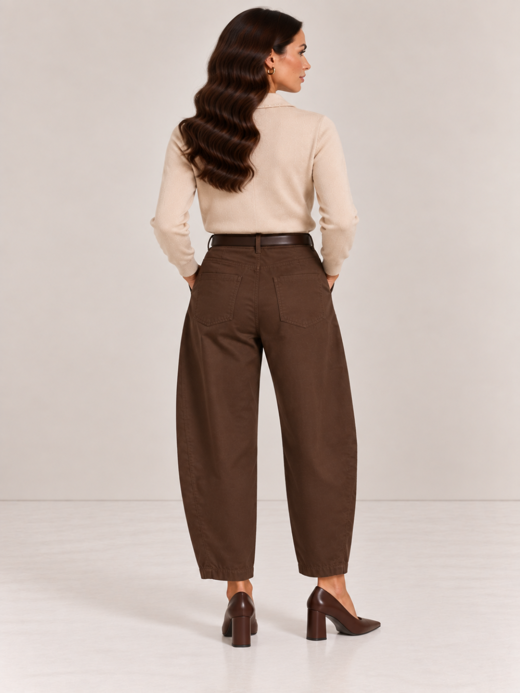 Kate & Pippa Bury Trousers In Chocolate Brown-Nicola Ross
