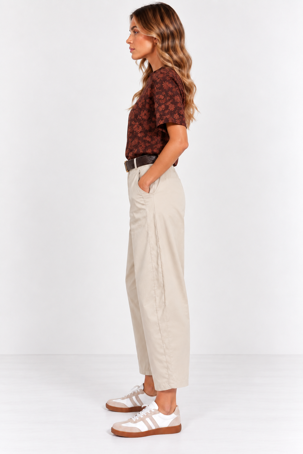 Kate & Pippa Bury Barrel Trousers In Cream-Nicola Ross