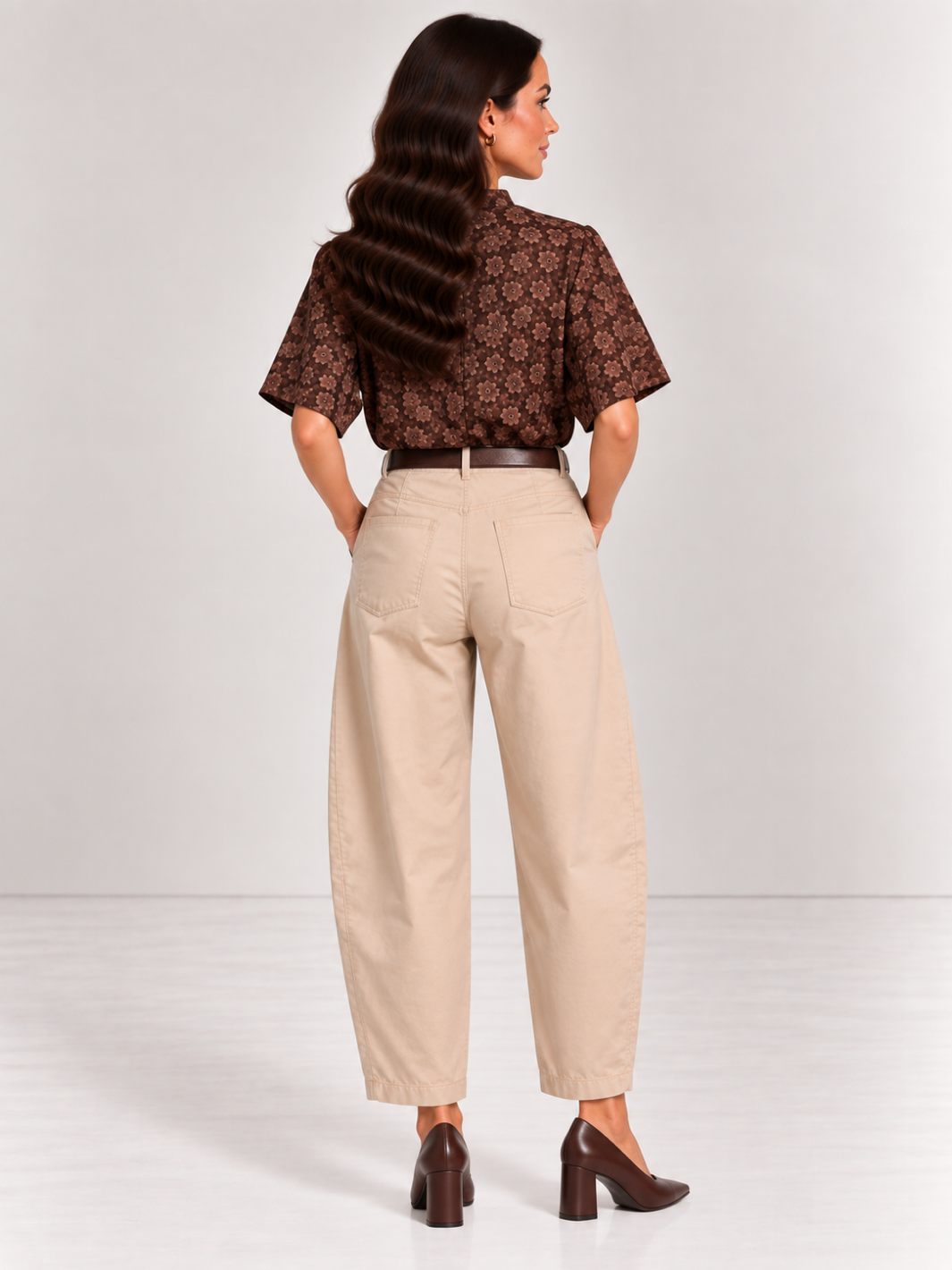 Kate & Pippa Bury Barrel Trousers In Cream