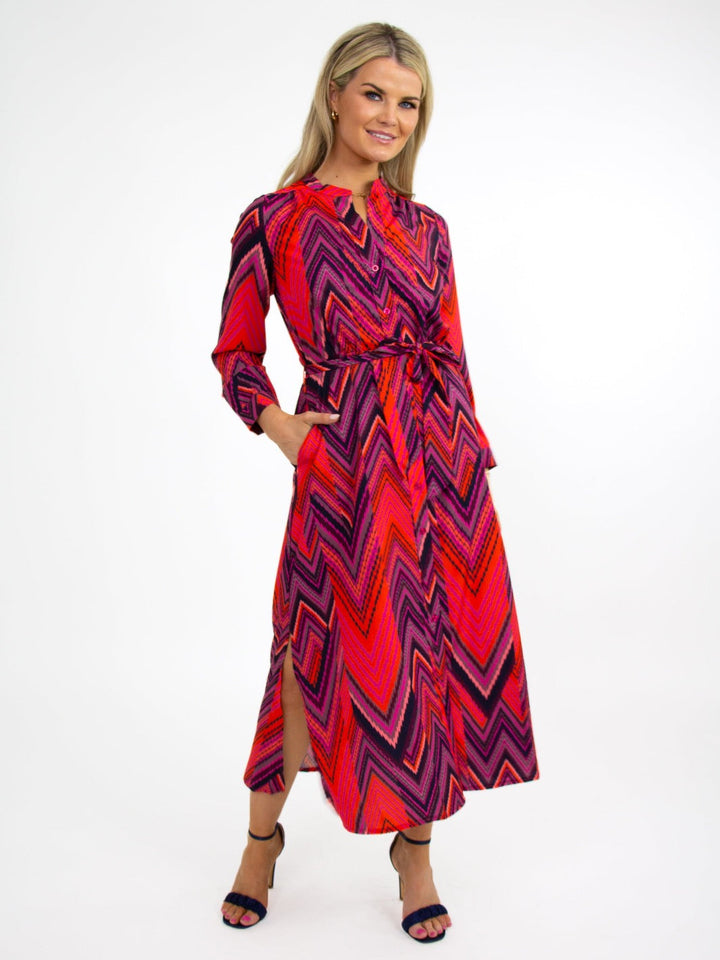 Kate & Pippa Capri Dress In Coral Mizzoni-Nicola Ross
