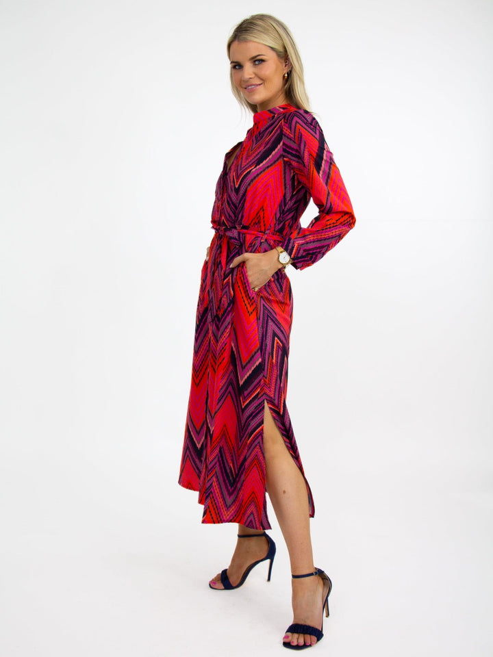 Kate & Pippa Capri Dress In Coral Mizzoni-Nicola Ross