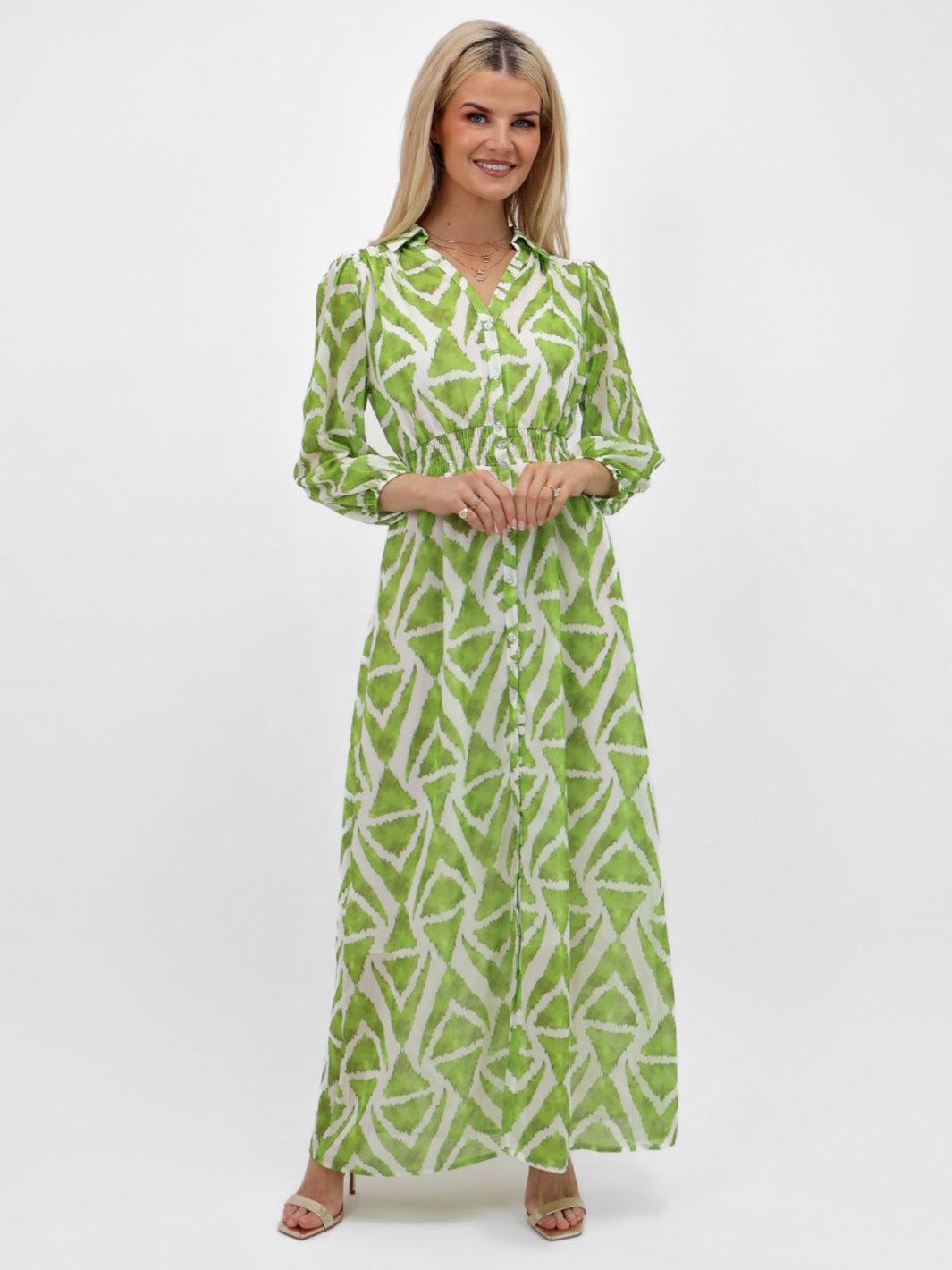 Kate & Pippa Carrie Dress In Green Nicola Ross Kate & Pippa Carrie Dress In Green Nicola Ross