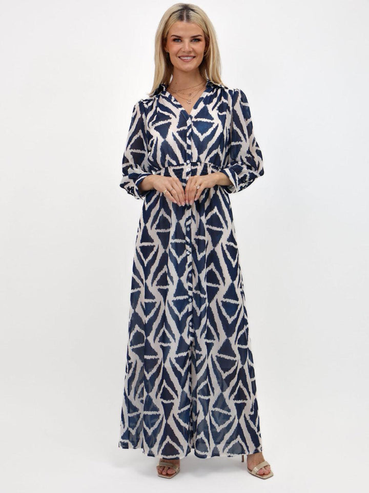 Kate & Pippa Carrie Dress In Navy-Nicola Ross