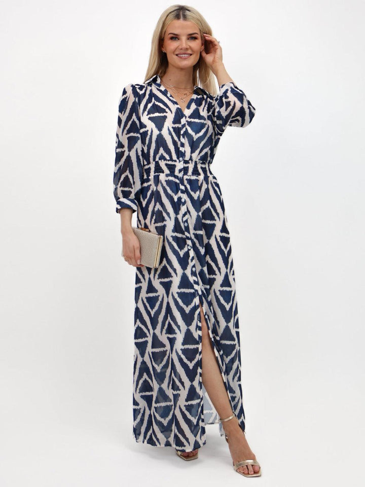 Kate & Pippa Carrie Dress In Navy-Nicola Ross