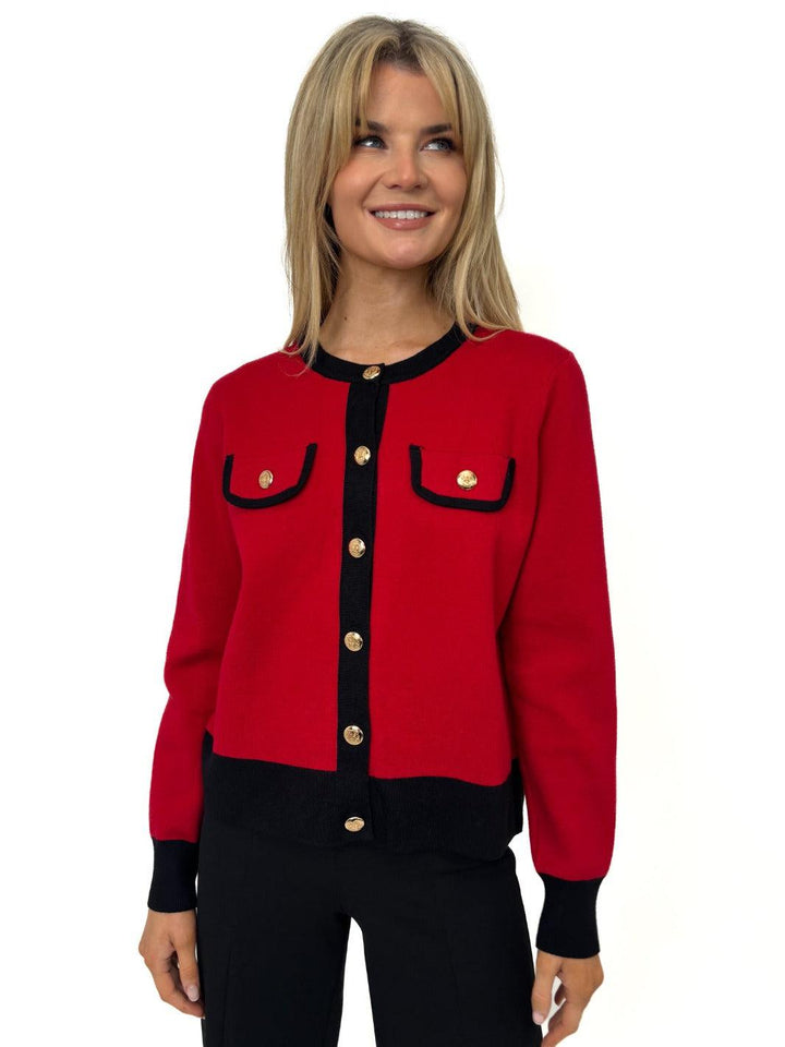 Kate & Pippa Coco Knit In Red / Black-Nicola Ross